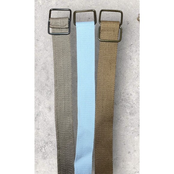 Adjustable D-Ring Men’s Canvas Belt 46” Lot Of (3) 1.5” Wide - Picture 1 of 2
